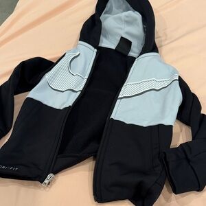 Nike Kids Black and Light Gray hoodie